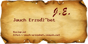 Jauch Erzsébet névjegykártya