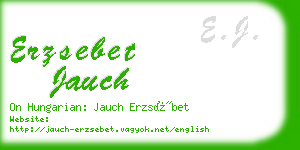 erzsebet jauch business card